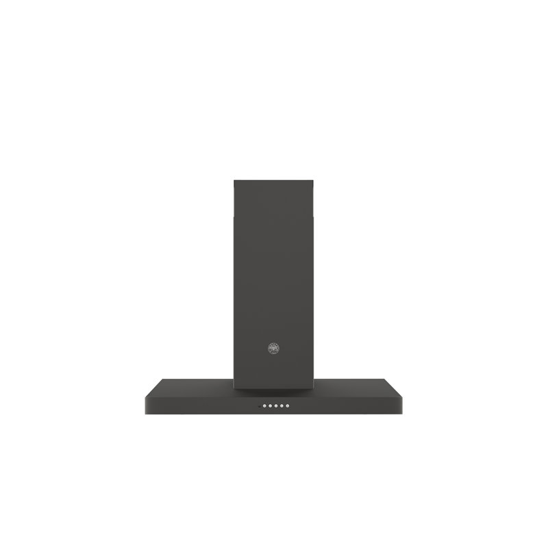 Bertazzoni T-Shape Wall-Mounted 600CFM Hood, 42.75" H x 35.38" W x 17.69" D, Carbonio