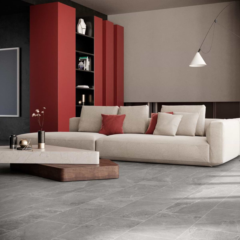 ZenTech 12x24 Matte Porcelain Tile, Silver Gray