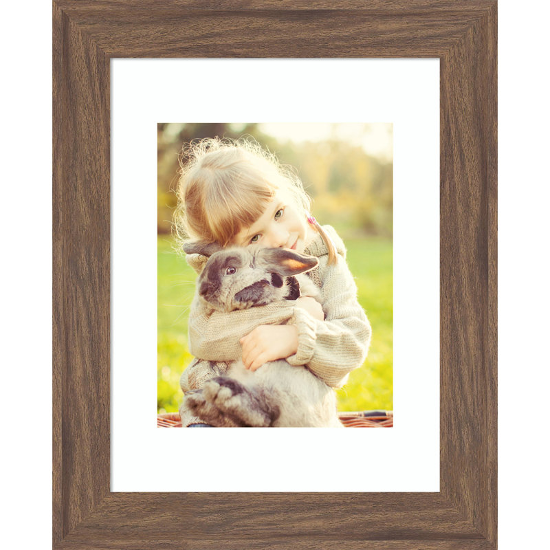 Cadre photo étroit brun moyen pia, 11 x 14 emmêlé à 8 x 10
