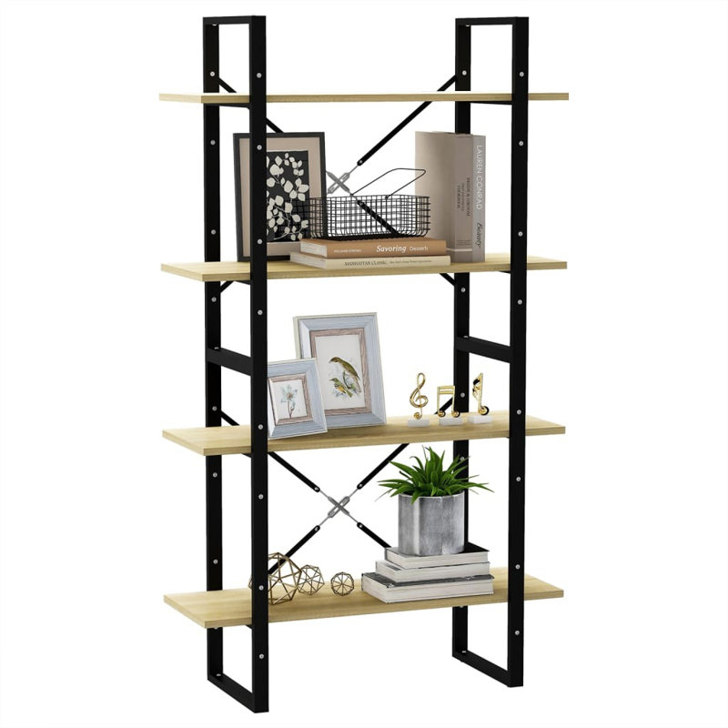 Griffing 140cm H Bookcase, Sonoma Oak, 140cm H x 80cm W x 30cm D