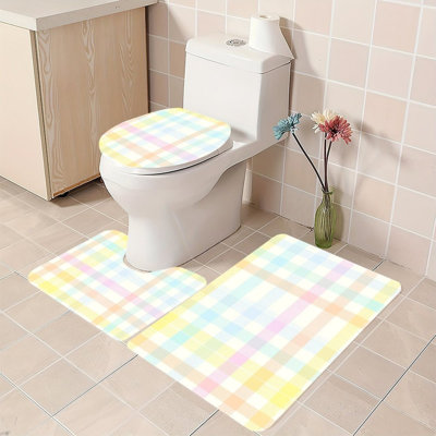 Ensemble de 3 tapis de salle de bain Pastel
