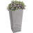 Cara 28" Square Composite Pot Planter with Plant Shelf-111177755