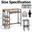 Counter Height Bar Table Set With Power Outlets And 2 Stool Chairs