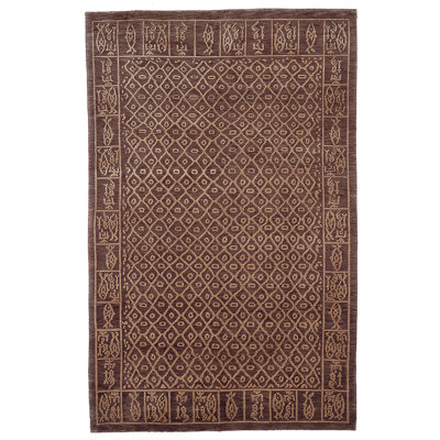 Tapis tibétain en soie et en laine noué à la main