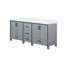 Meuble-lavabo double gris foncé 80 po x 22 po - comptoir en quartz blanc, bois massif, fermeture en douceur, grand espace intérieur, comptoir W avec rangement de comptoir à l'intérieur du tiroir,
