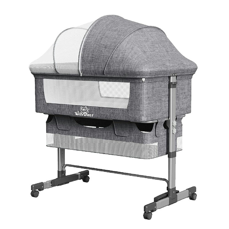 Lit de bébé pliable, Gris