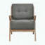 Fauteuil d'appoint capitonné avec finition noyer antique-1583065700