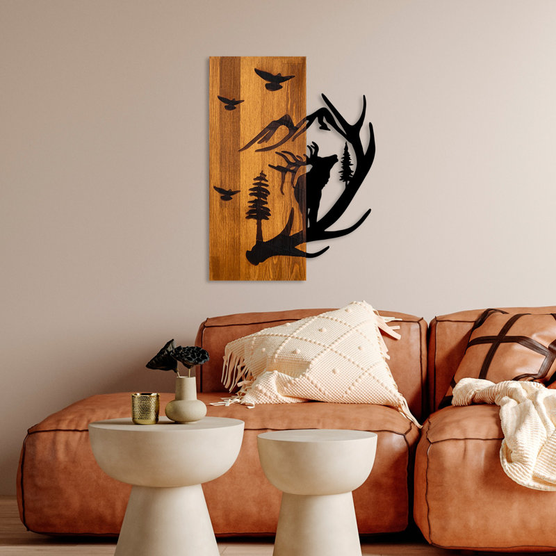 Accessoire mural décoratif en bois