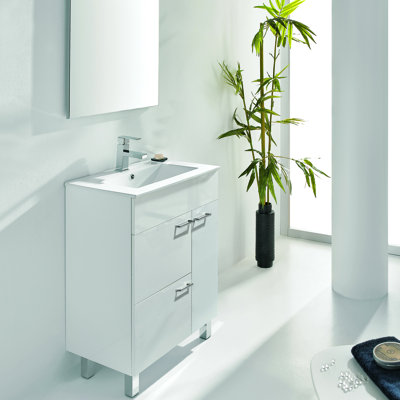 Ensemble de meuble-lavabo de salle de bain simple avec miroir 32 po élégance