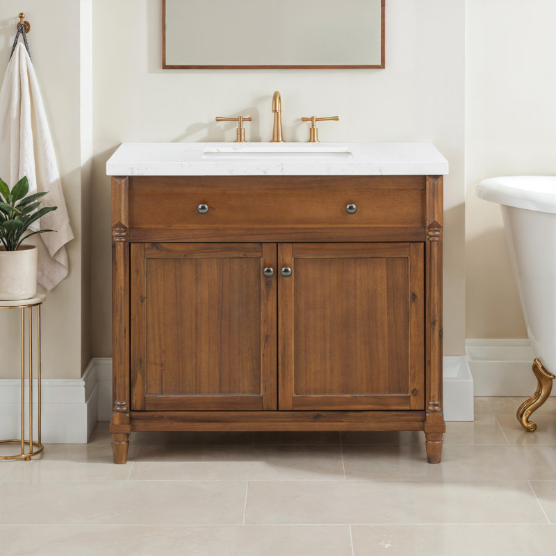 Meuble-lavabo 37 po avec dessus en pierre reconstituée 37 po Louisburg