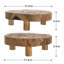 Ensemble de 2 tables basses en teck-1463851812