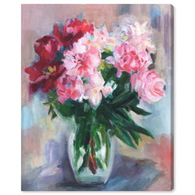 Art mural floral sur toile Peony Day par Art Remedy