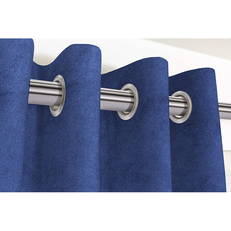 Delavega Blackout Curtains / Drapes Pair, Width 167 x Drop 228cm, Navy