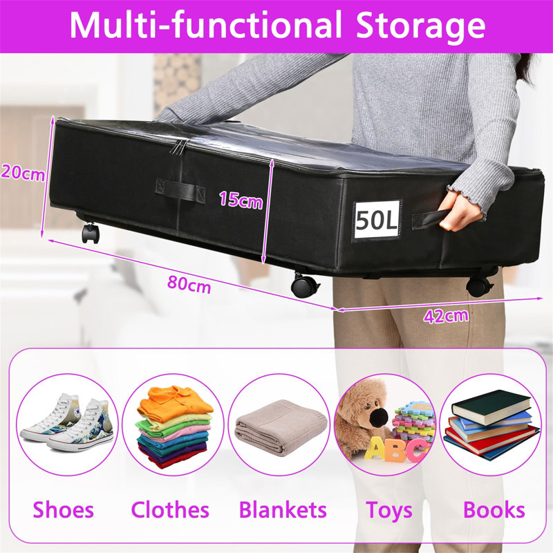 Ebern Designs Fabric Underbed Storage