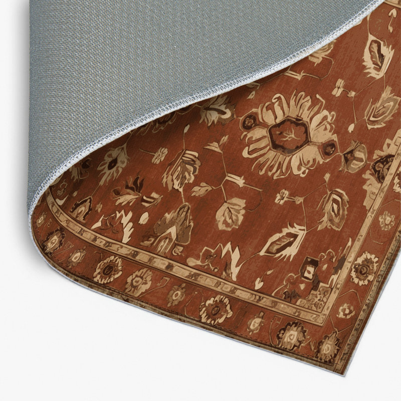 Tapis turc intérieur et extérieur brun, Rectangulaire 8 pi x 10 pi