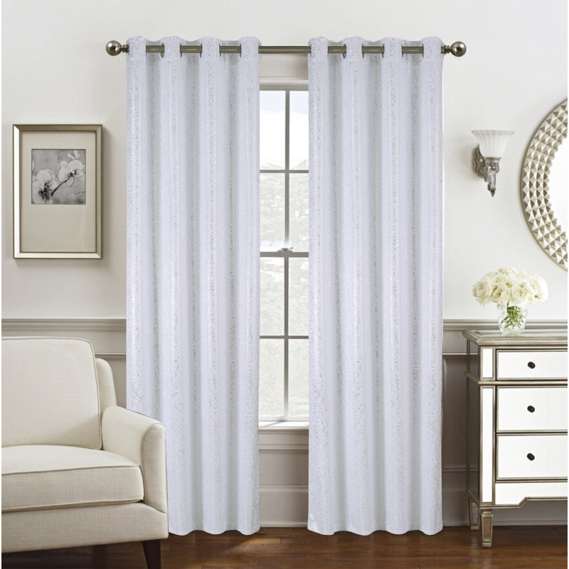 Rideau occultant en polyester Tampere, L 54 po x L 84 po, Blanc