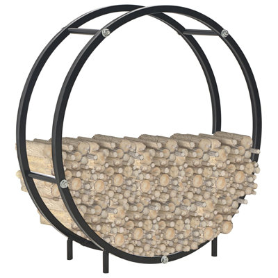 70cm W Vinyl Coated Steel Log Rack