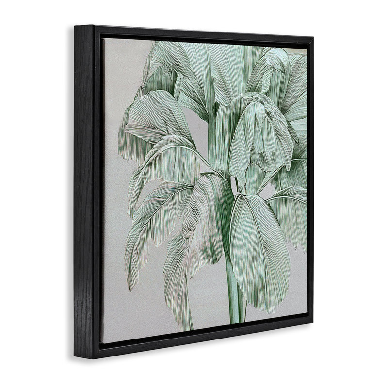 Cadre flottant Green Green Sway, design par Norm Stelfox, Cadre flottant noir de jais, H 18 po x l 18 po