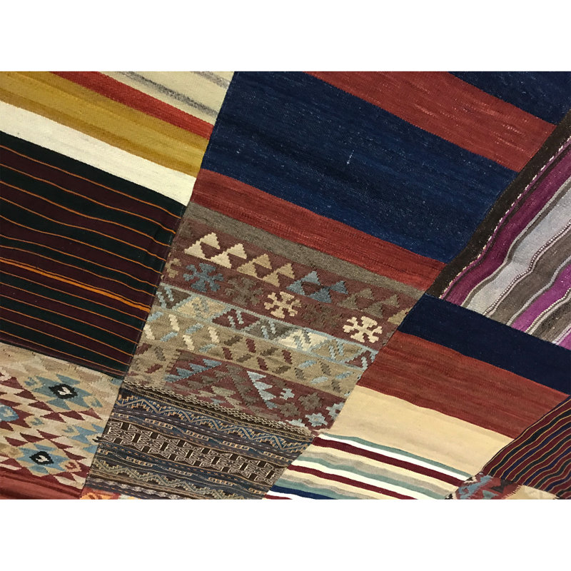 Wool Patchwork Area Rug