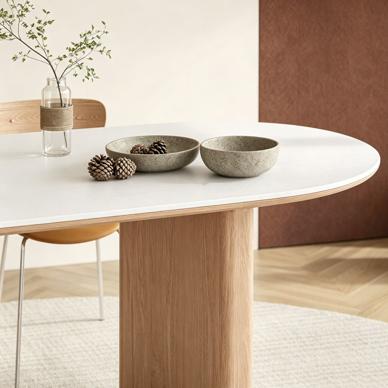 Table en pierre frittée Wabi-Sabi, 7, 29.5" H x 31.5" W x 59.1" D