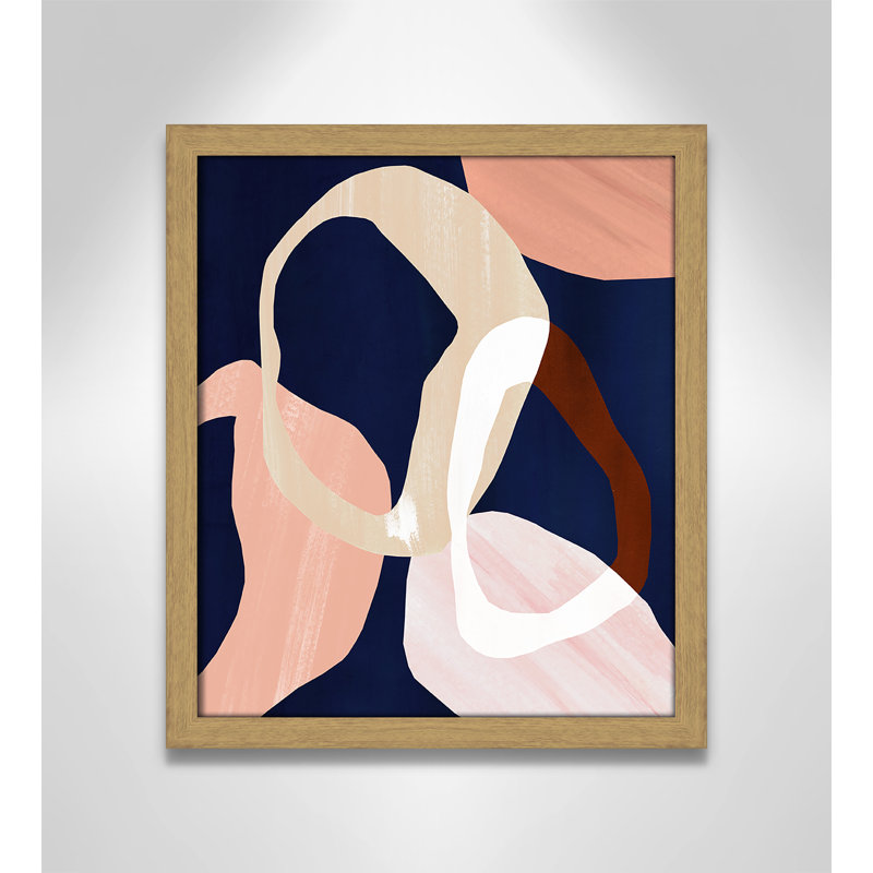 Loop II Print par Violets Print House, Grain de bois naturel, L 13 po x H 15 po, Impression encadrée