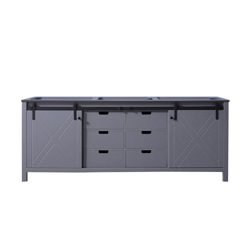 Meuble-lavabo double (armoire seulement), Gris foncé