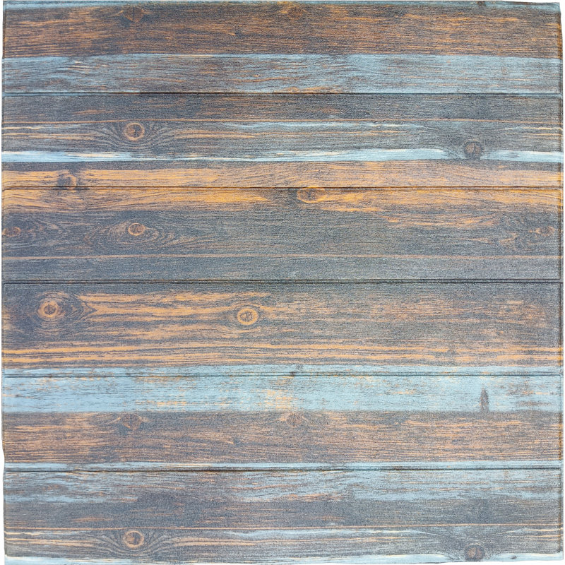 Panneau mural auto-adhésif 28 po x 28 po (paquet de 5), Gris anthracite / jaune souci / bleu