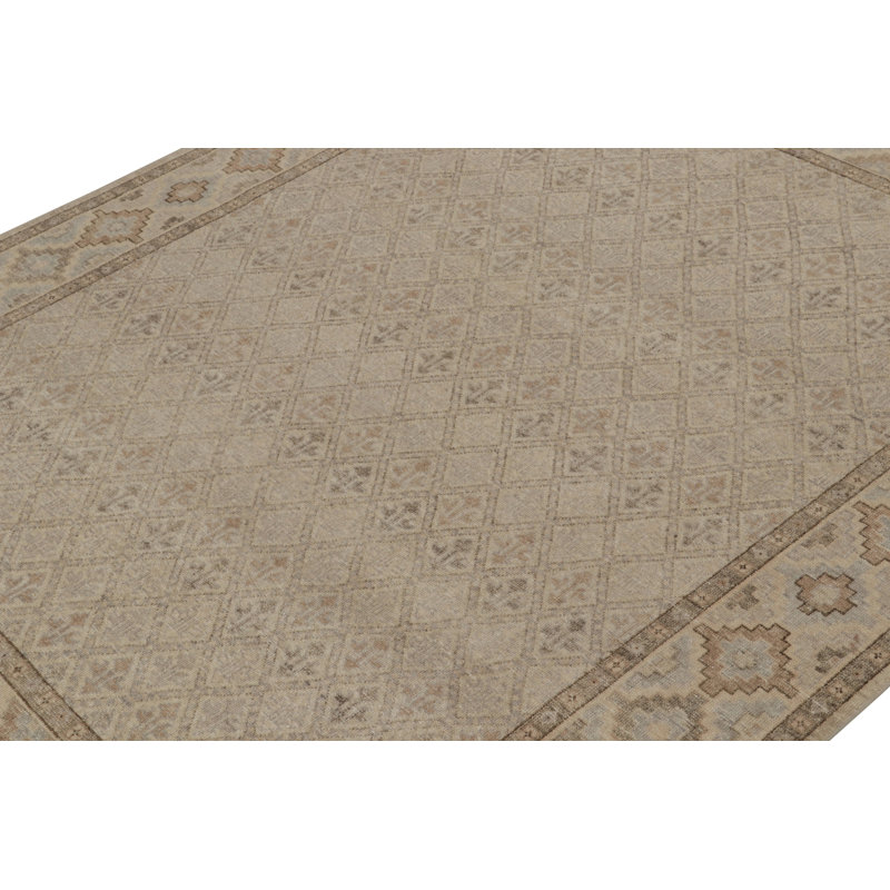Distressed Homage Hand Knotted Wool Animal Print Area Rug, Rectangle 12' x 18'