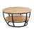 Afsar Solid Wood Round Coffee Table with Storage Shelf