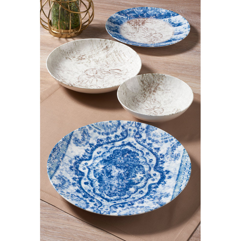Porcelain China Dinnerware Set 24 Piece - Service for 6