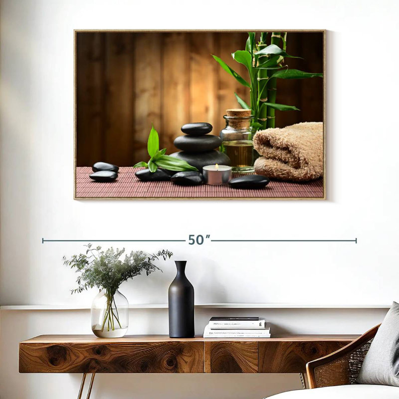 Conception de spa, Cadre flottant en bois naturel, 40 po x 27 po