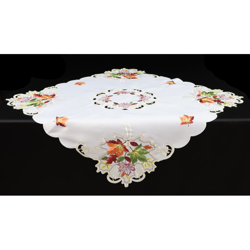 Nappe carrée en polyester floral