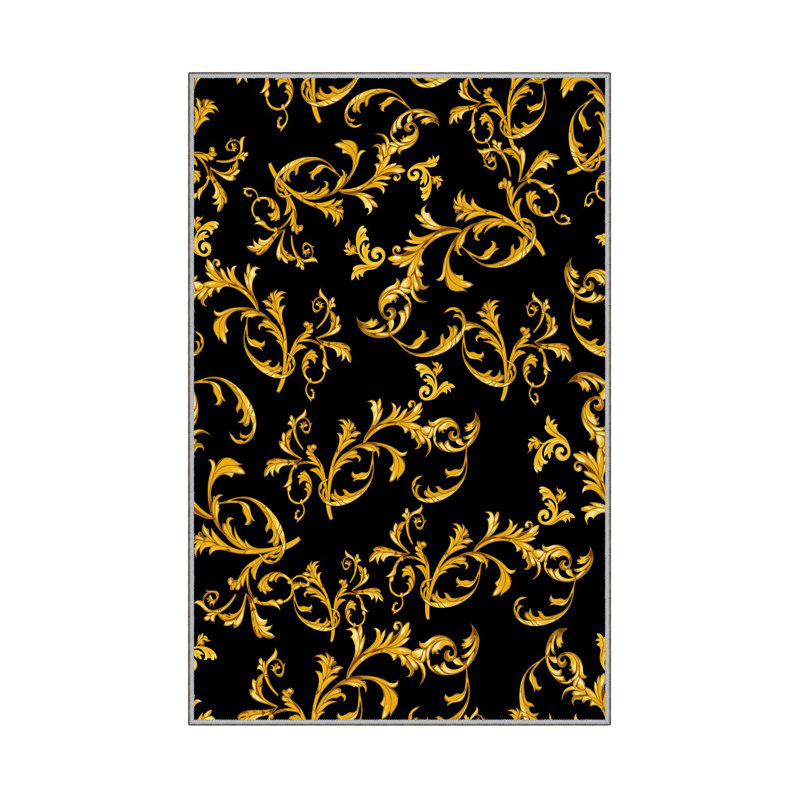 Tapis d'entrée de qualité supérieure (3,3 x 6,6 pi), 100% polyester, hauteur des poils de 0,4 po | Pois antibactérien antidérapant en PVC | Lavable à la machine, impression numérique 3D | Idéal pour le salon, la chambre à coucher et le vestibule