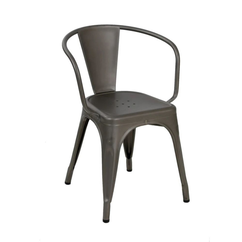 Chaise industrielle chic, Gris foncé