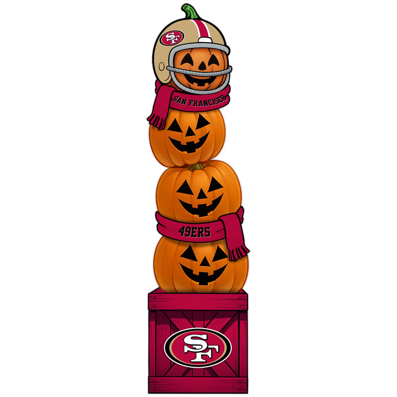 San Francisco 49Ers Pumpkin Leaner Stacked avec casque
