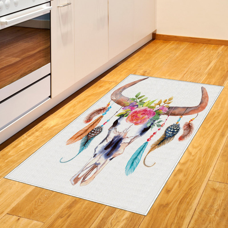 Watercolor High Density Long Fiber Poly Threads Decorative Area Rug Carpet, Rectangle 2'7" x 5'