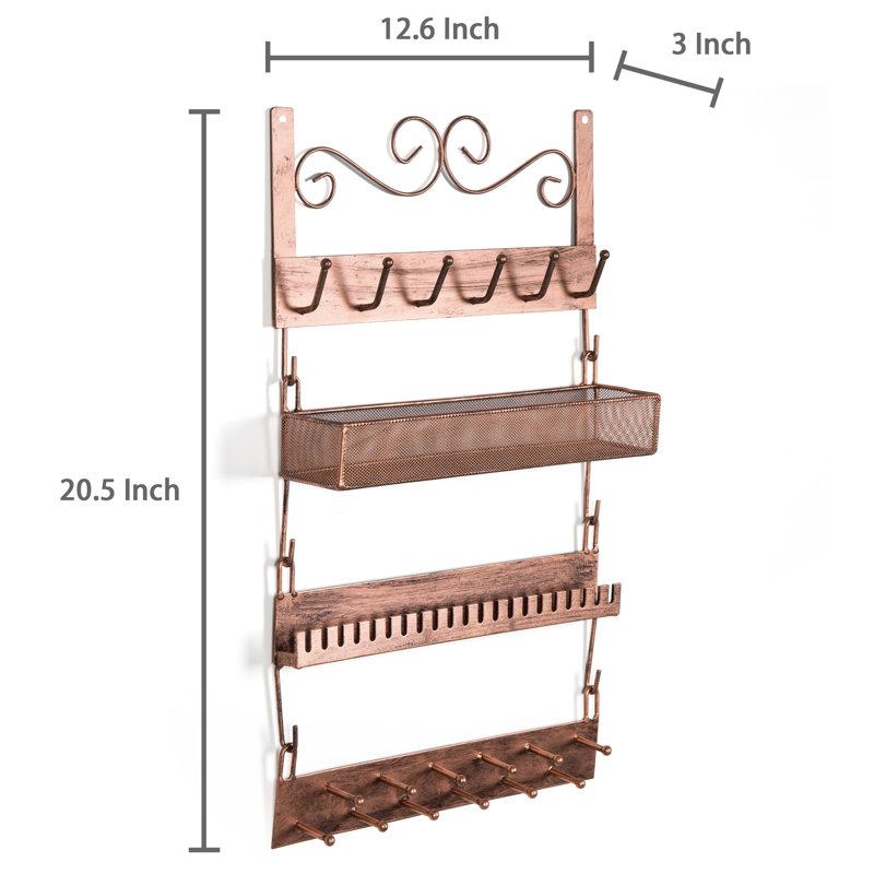 Lalla Wall Mounted Jewellery Box, Bronze