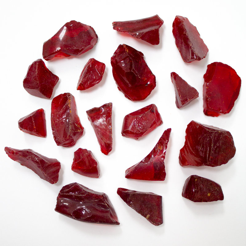 Verre de foyer 20 lb, Rouge