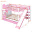 Lit superposé double de style château avec 2 tiroirs et 3 glissières-523005867-523005865