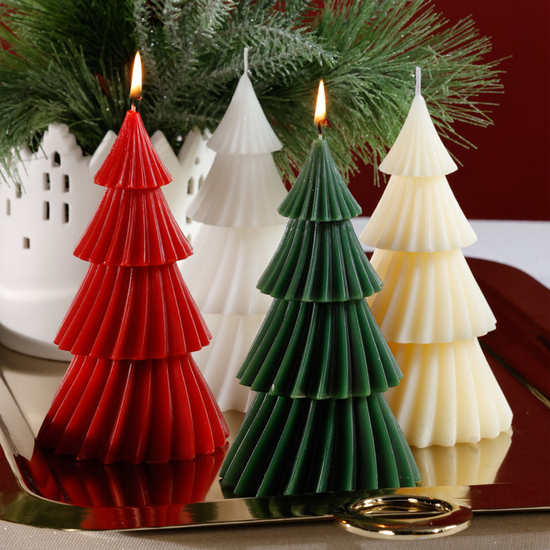 Ensemble de 6 bougies décoratives Twinkle Tree, Ivoire ivoire