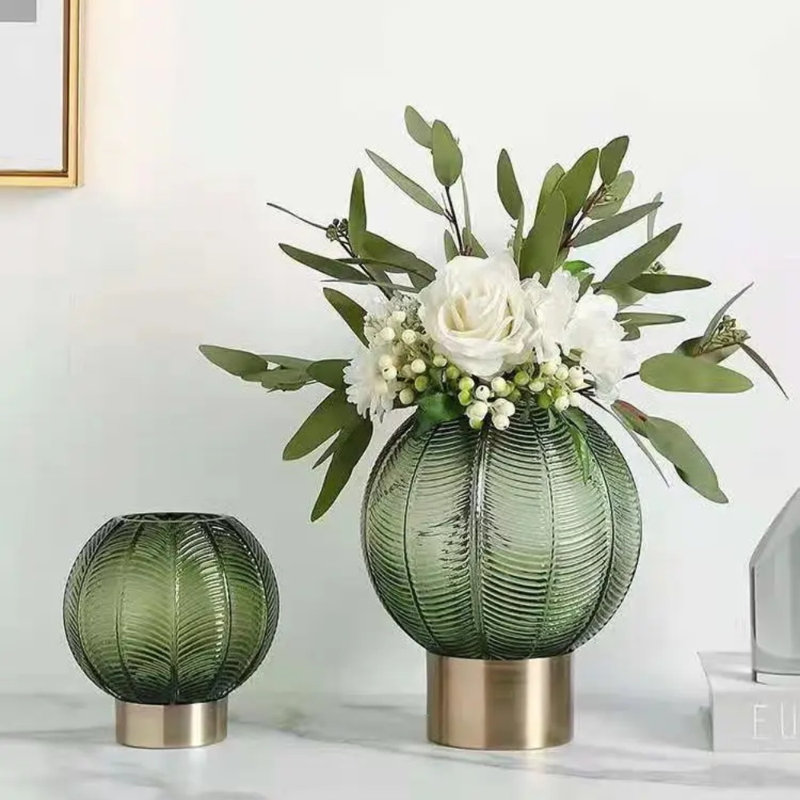 Table de chevet, chambre à coucher, décoration de salon, petite lumière, verre, Vert