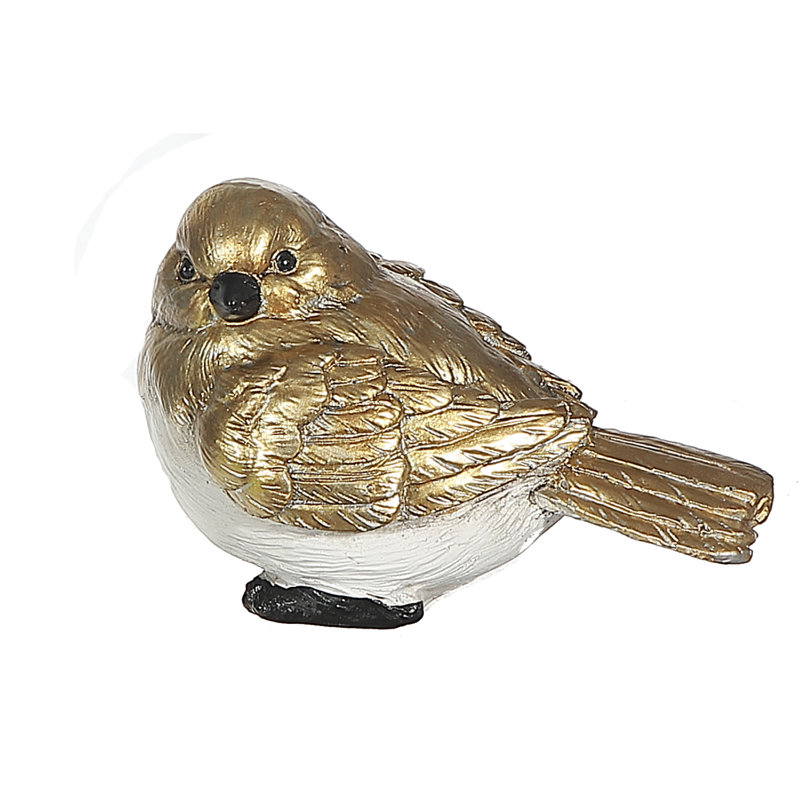Polyresin Bird Large, 3.55" H x 3.15" W x 5.52" D