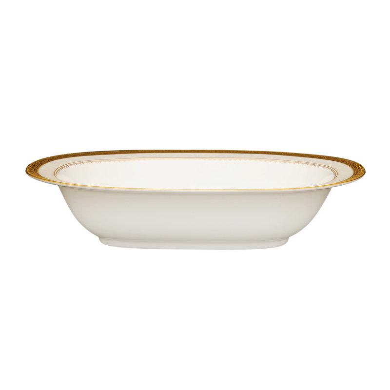Bol à légumes ovale Noritake Odessa, 10 1/2 po, 24 oz, Or