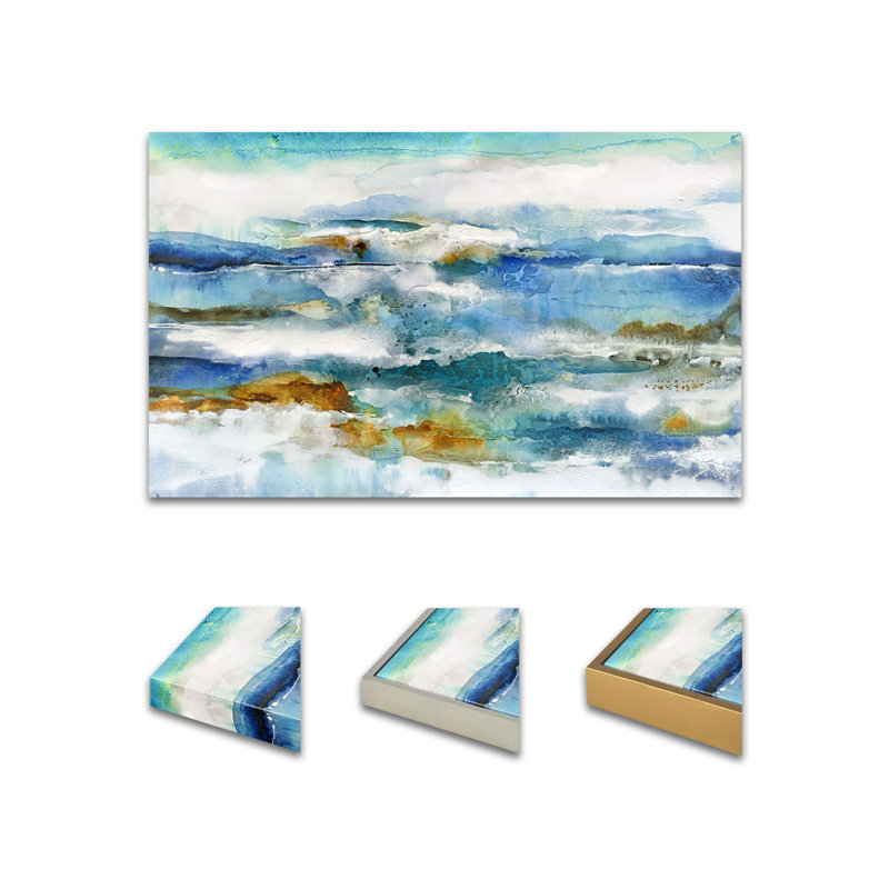 Atmospheric Flow Painting by Jennifer Hollack Raboin, Stretched Canvas, 40" H x 64" W x 2" D