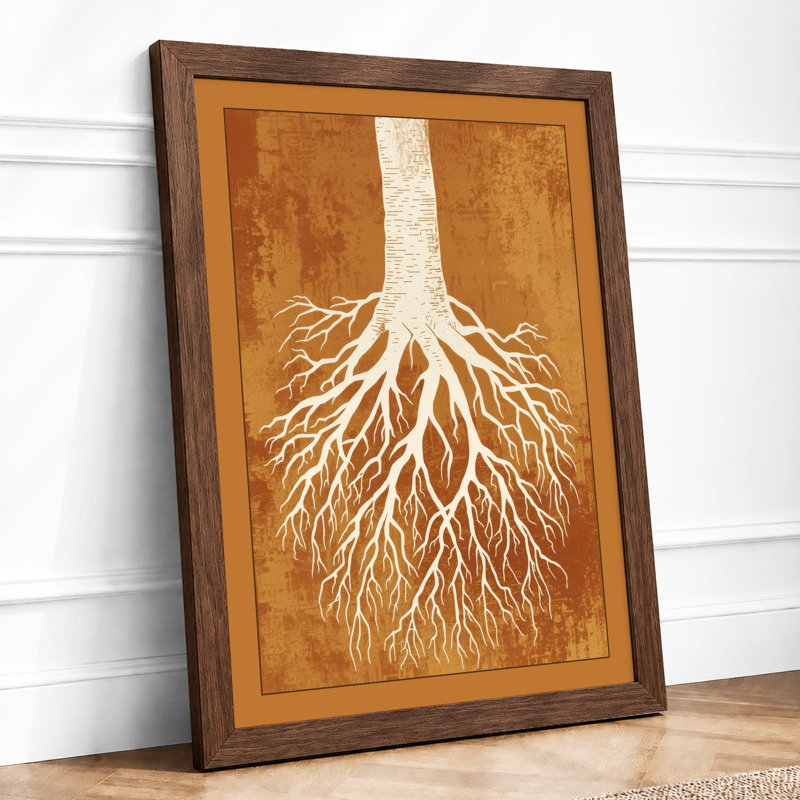Rooted Foundation Botanical - Framed Print, Walnut, A4 - 29.7 x 21.0 cm