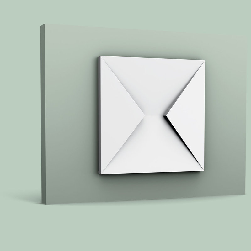 1-1/8 in x 1 ft x 1 ft Envelope Primed White Polyurethane Decorative 3D Wall Paneling