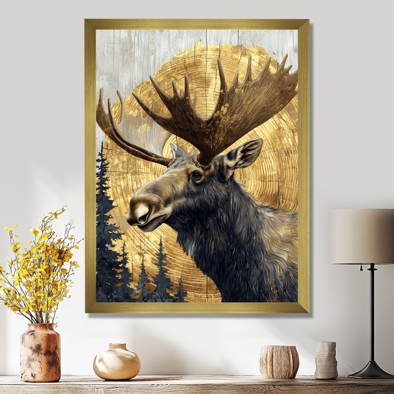 Gherardi - Animals Wall Decor, 44" H x 34" W, Single Picture Frame Print, Gold