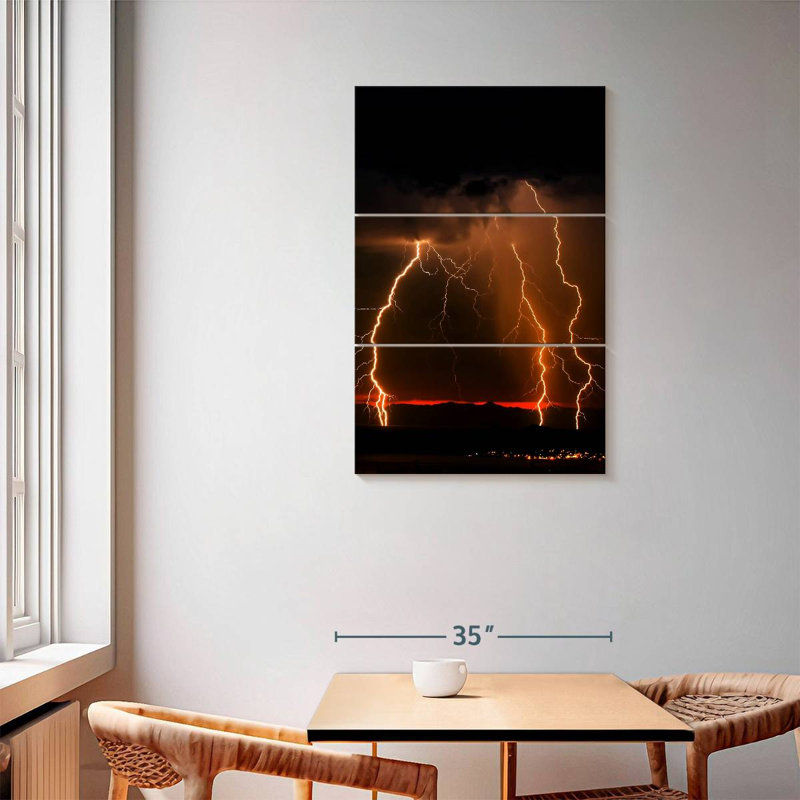 Alvord Orange Lightning, 57" H x 36" W