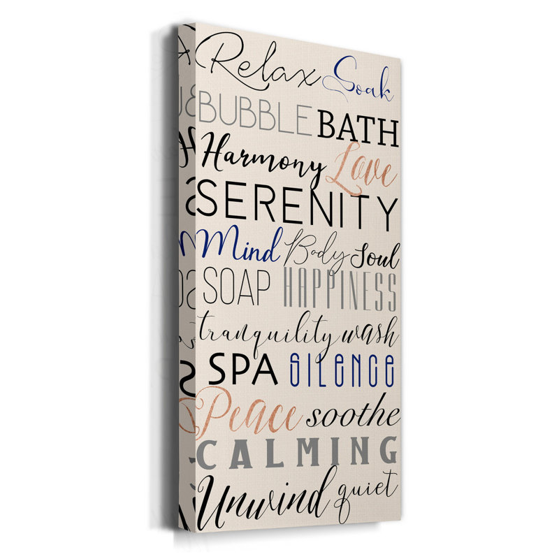 " Bath Expressions ", 24" H x 12" W x 1" D
