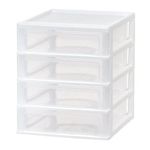 Rangement de bureau 4 tiroirs en plastique